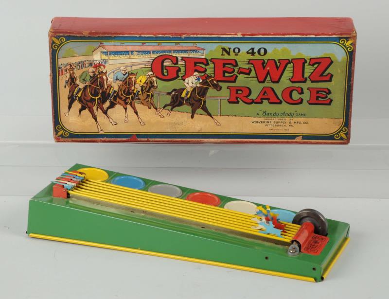 Appraisal: Wolverine Gee-Wiz Horse Racing Game The toy itself is in