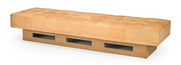 Appraisal: A Danish leather bench designed by E amp N Koppel