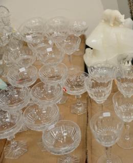 Appraisal: Group lot to include two sets of crystal glass stems