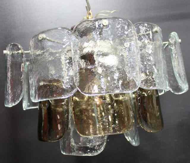 Appraisal: Midcentury Italian Chandelier Labeled From a Bronxville NY estate Dimensions