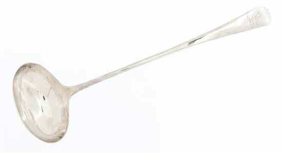 Appraisal: A George III Silver Ladle Hester Bateman London having a