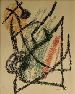 Appraisal: Joan Miro lithograph Joan Miro Spanish - - ''Je Travaille