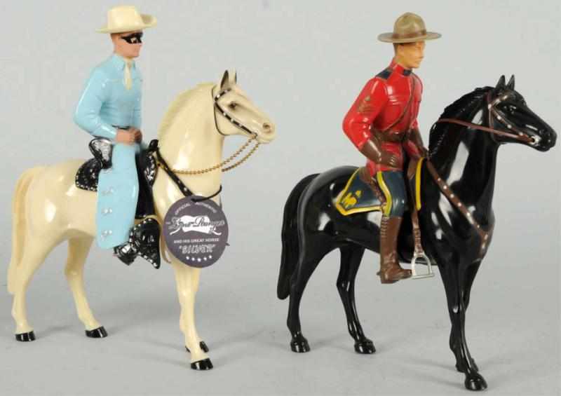 Appraisal: Lot of Hartland Figures with Horses Includes one Lone Range