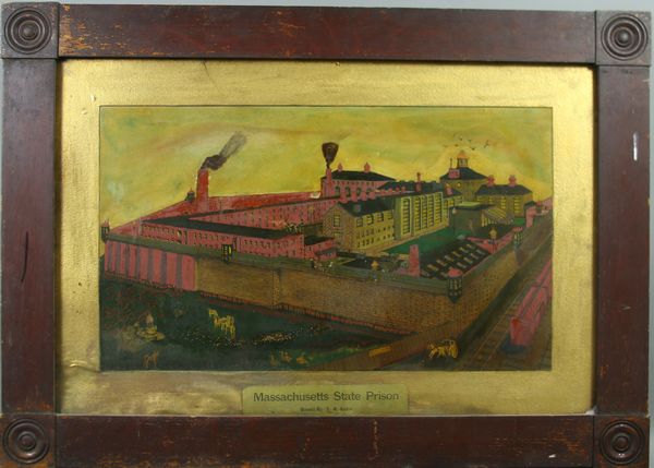 Appraisal: Late th Century American Folk Art painting of a Massachusetts