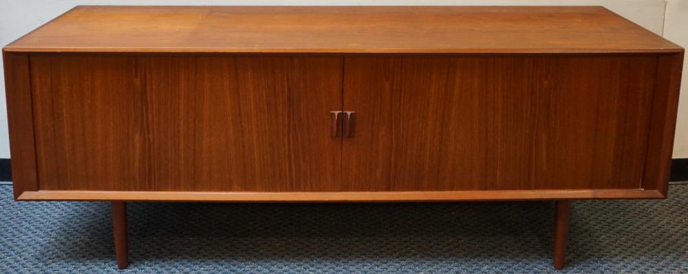 Appraisal: SVEND AANG LARSON DANISH MID-CENTURY MODERN TEAK TAMBOUR DOOR SIDEBOARD