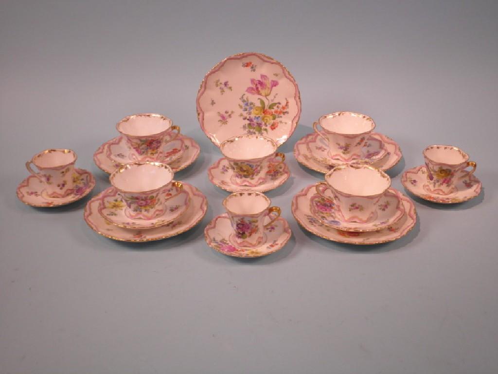 Appraisal: A Dresden porcelain part tea and coffee service each piece