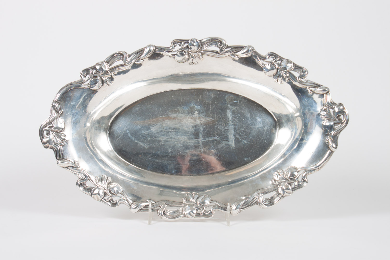 Appraisal: German Art Nouveau silver bread tray Wilhelm Binder Schwabisch Gmund