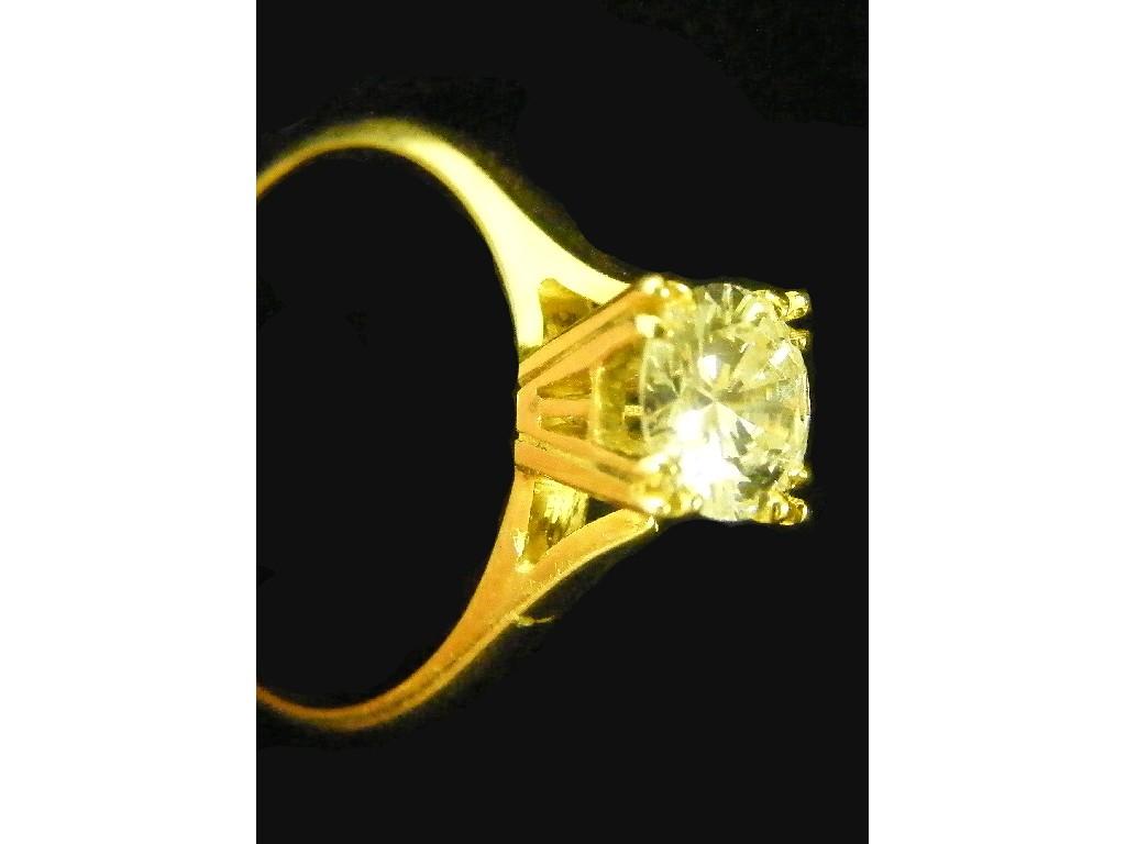 Appraisal: ct bright brilliant cut diamond solitaire ring in a tapered