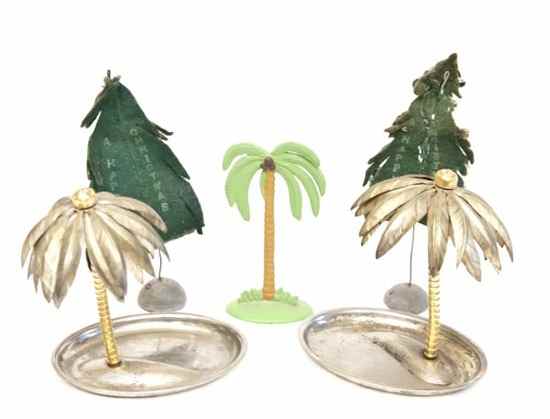 Appraisal: A selection of palm tree objects including a Euan Uglow