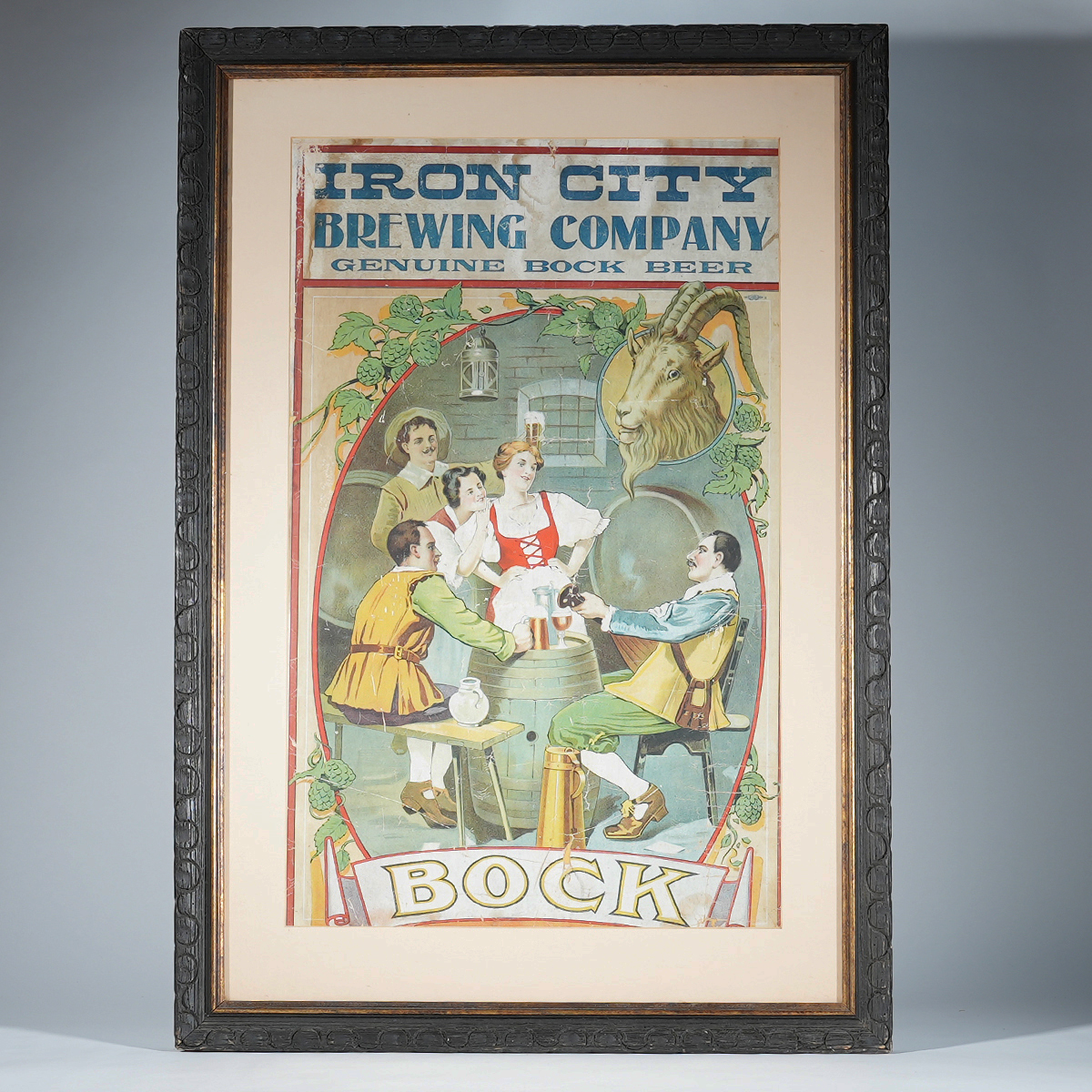 Appraisal: Iron City Brewing Bock Beer Chromo-lithograph RAREReference n aBrewery Iron