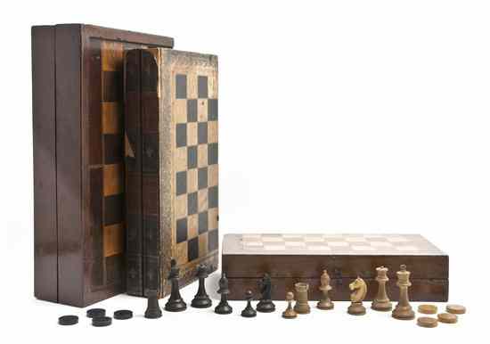 Appraisal: Three Painted Wood Game Boards each in the form of