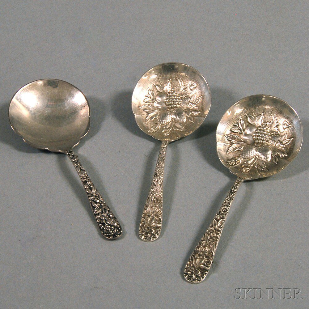 Appraisal: Three S Kirk Sons Sterling Silver Berry Spoons two with