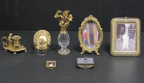 Appraisal: An assembled grouping of gilt bronze decorations th th century