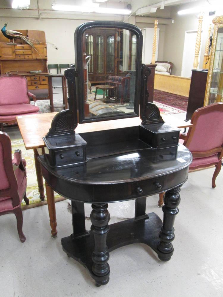 Appraisal: SMALL VICTORIAN VANITY English late th century the D-shaped vanity