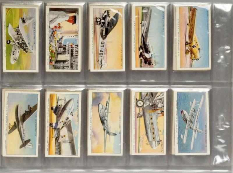 Appraisal: Lot of Airplane Tobacco Card Sets Description This lot includes