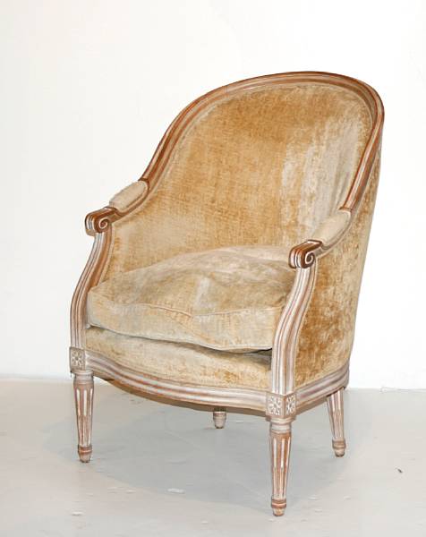 Appraisal: A Louis XVI style beechwood bergere