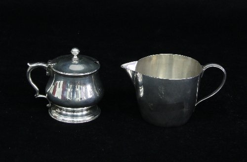 Appraisal: A silver mustard pot Hester Bateman London with associated cover