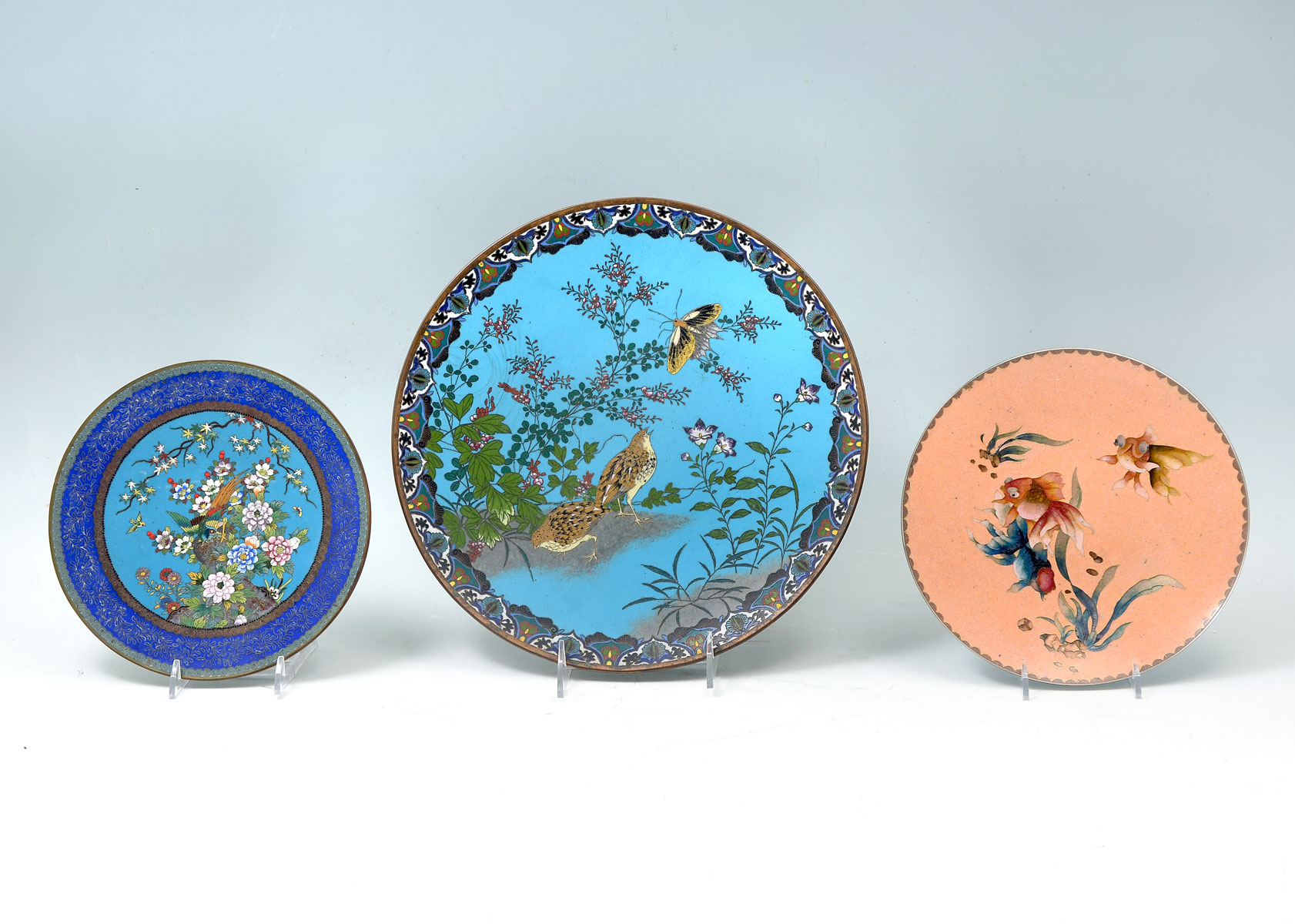 Appraisal: JAPANESE MEIJI PERIOD CLOISONNE PLATES CHARGER Comprising - Plate having