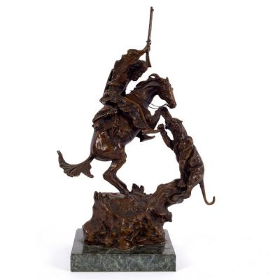 Appraisal: After Frederic Remington a bronze model of an Indian attacking