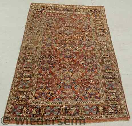 Appraisal: Colorful Persian oriental center hall carpet with floral patterns and