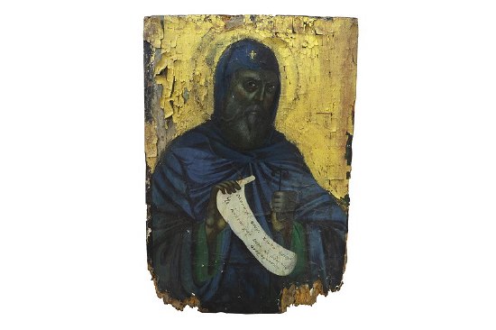 Appraisal: Greek School th Century A Saint a ring on his