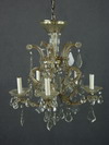 Appraisal: CHANDELIER - FIVE ARM VENETIAN STYLE GLASS CHANDELIER ELECTRIC CEILING