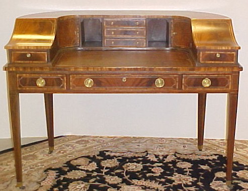 Appraisal: Lady's th C mahogany mahogany veneer and inlay Carlton House