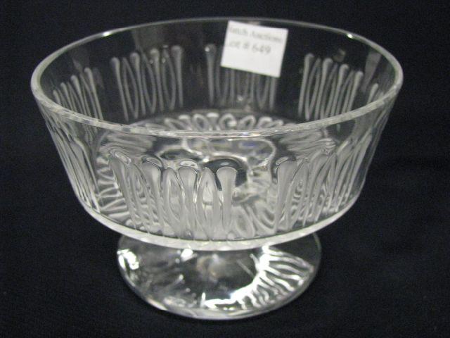 Appraisal: Lalique French Crystal Compote low pedestal base