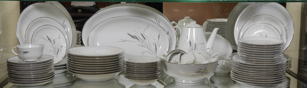 Appraisal: ROSENTHAL FINE CHINA IN A SILVER AND GRAY WHEAT PATTERN