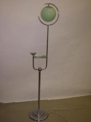 Appraisal: A CONTINENTAL ART DECO CHROME PLATED STANDARD LAMP the tubular