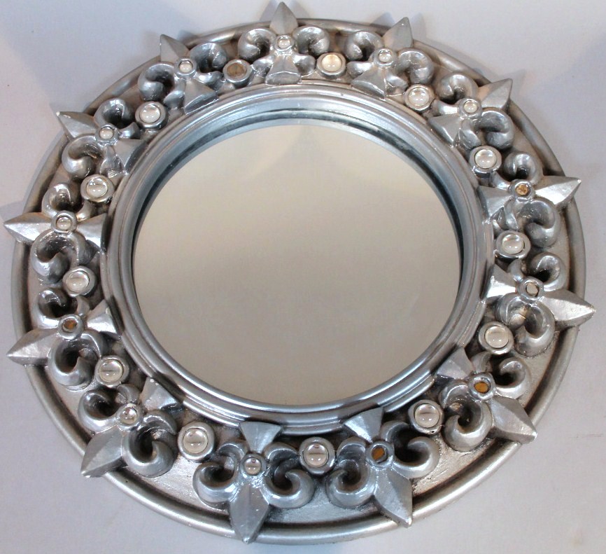 Appraisal: A thC Alan Wallis decorative mirror of circular outline set