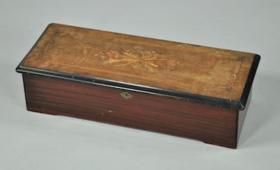 Appraisal: A Swiss Cylinder Music Box With Twelve Tunes Wood box