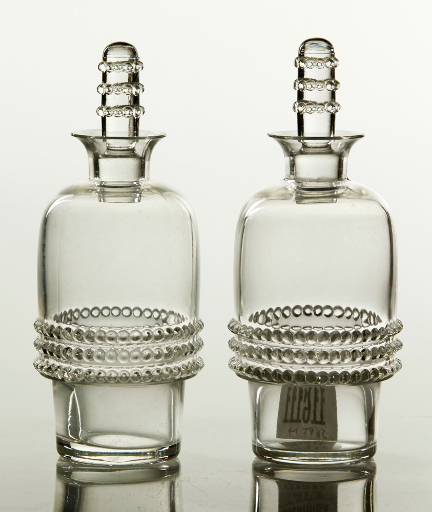 Appraisal: - Pair of Lalique Cologne Bottles Pair of Lalique cologne