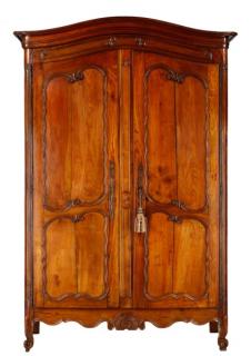 Appraisal: Large th C French Louis XV Walnut Armoire French probably