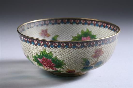 Appraisal: CHINESE PLIQUE-A-JOUR BOWL - in diam Good condition