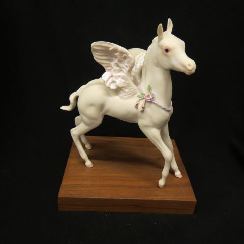 Appraisal: Cybis Porcelain Figurine of a Winged Horse tall plus wood