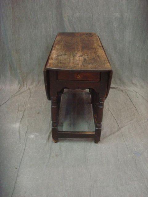 Appraisal: th Cent Oak Gateleg Drawer Table From an Eastchester home