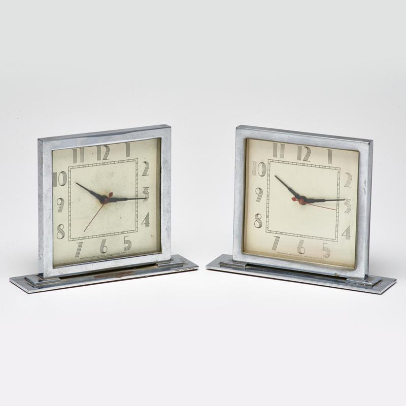 Appraisal: GILBERT ROHDE HERMAN MILLER CLOCK CO Two table clocks Zeeland