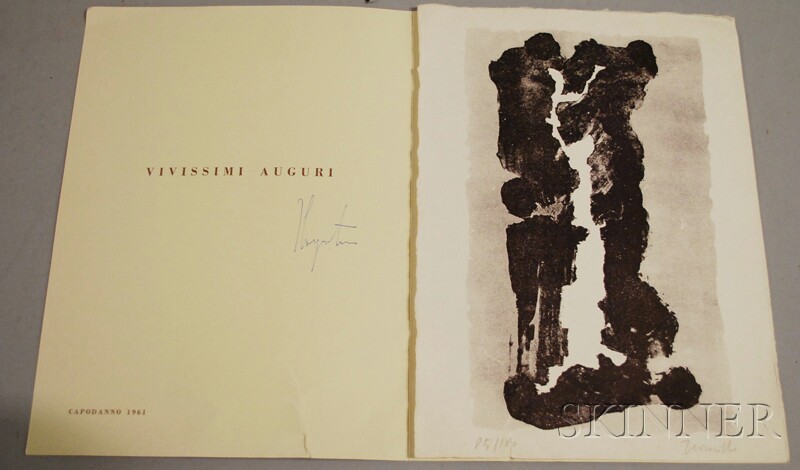 Appraisal: Leoncillo Leonardi Italian - Untitled Signed Leoncillo in pencil l