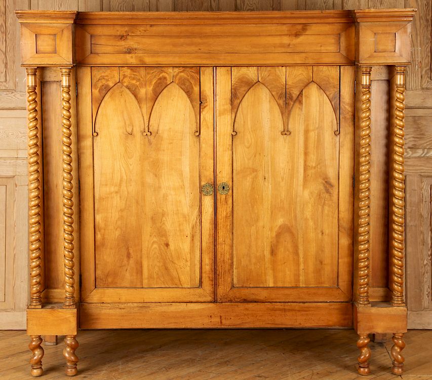 Appraisal: TH CENTURY FRENCH GOTHIC REVIVAL BOOKCASE A nineteenth century French