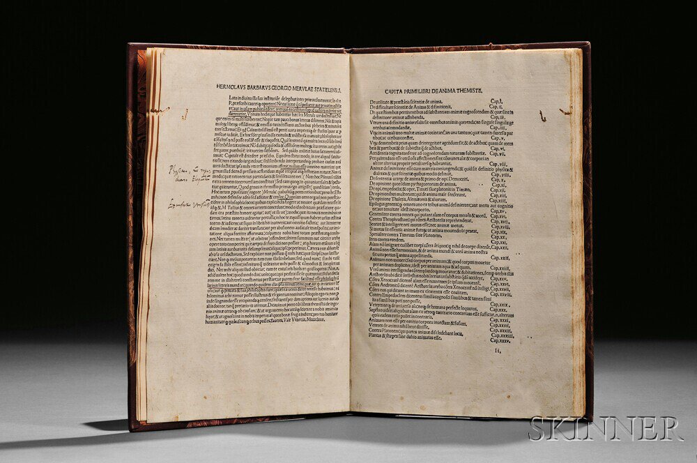 Appraisal: Themistius -c AD Paraphrasis in Aristotelem Treviso Bartolomaeus Confalonerius and