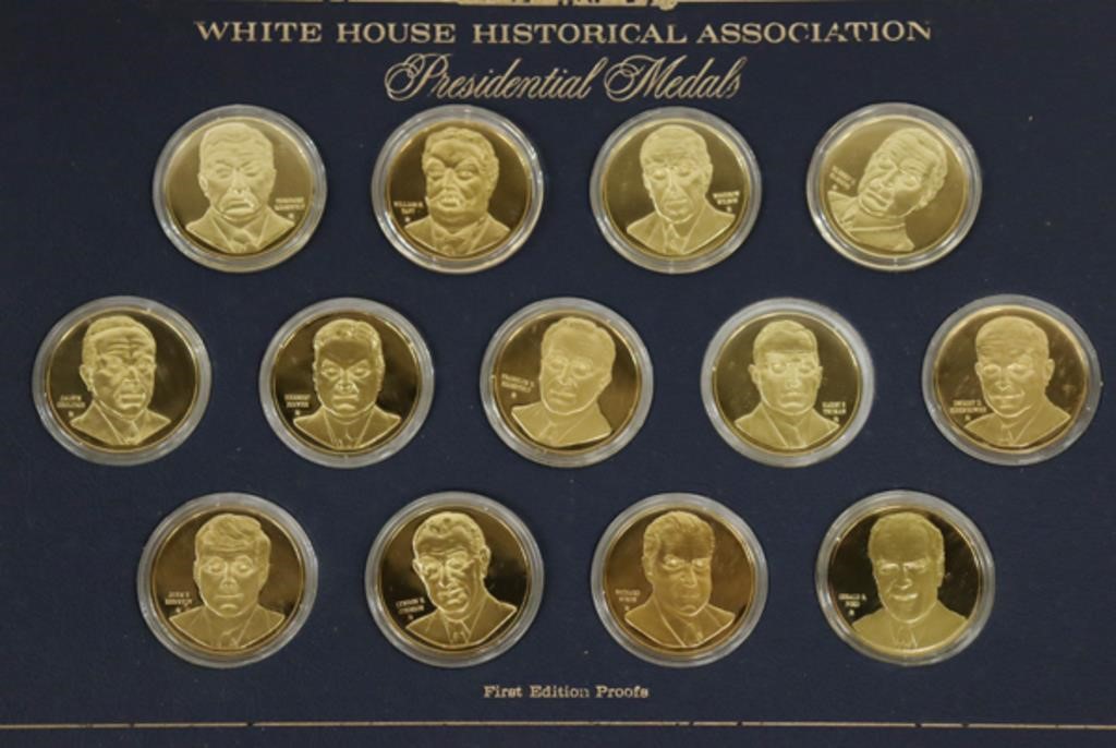 Appraisal: lot of White House Historical Association Presidential Medals Franklin Mint