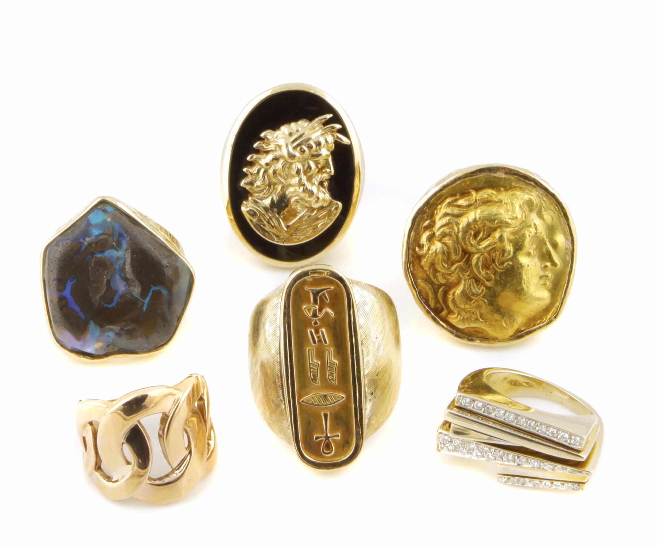 Appraisal: A collection of diamond stone and gold jewelry comprising assorted