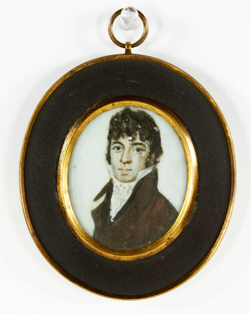 Appraisal: - Portrait Miniature on Ivory Miniature on ivory portrait of