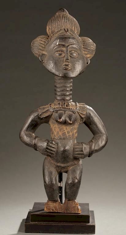 Appraisal: Asante style standing female figure th c A standing female