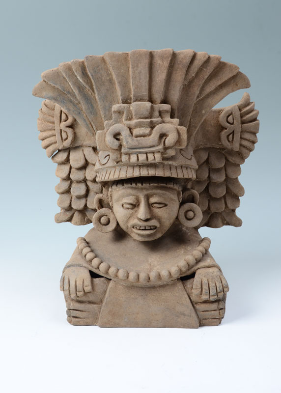 Appraisal: ZAPOTEC MONTE ALBAN FIGURAL FUNERARY URN Clay terracotta figure of