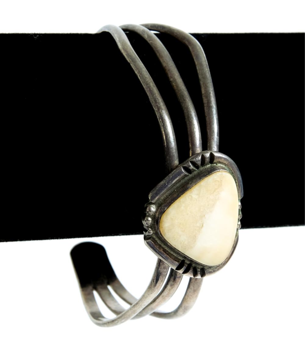 Appraisal: DONNY DOROTHY NAVAJO STERLING BRACELETDonny Dorothy Navajo sterling bracelet with