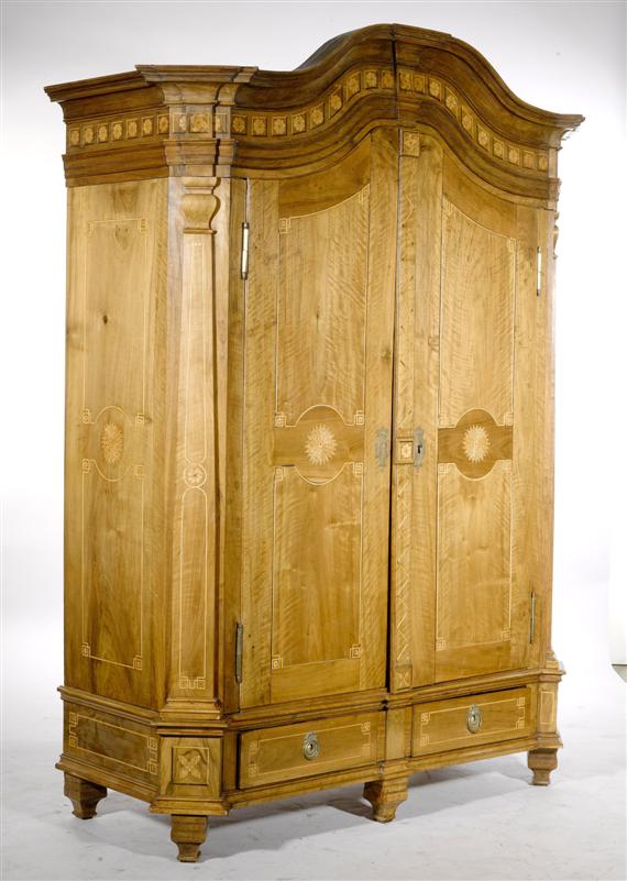 Appraisal: A MARQUETRY CABINET Louis XVI Germany Walnut x x cm