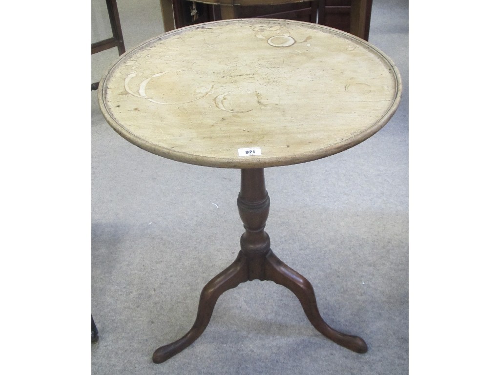 Appraisal: th century mahogany snap top table