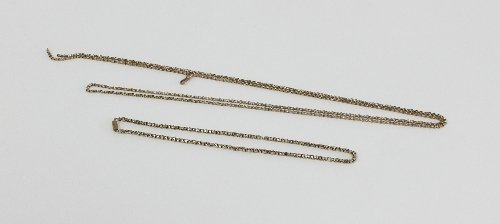 Appraisal: A ct gold guard chain cm long damaged and another